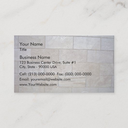 Concrete Brick-wandachtergrond Visitekaartje (Voorkant)
