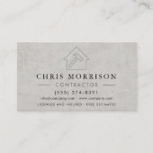 Concrete Building Construction Contractor Visitekaartje (Voorkant)