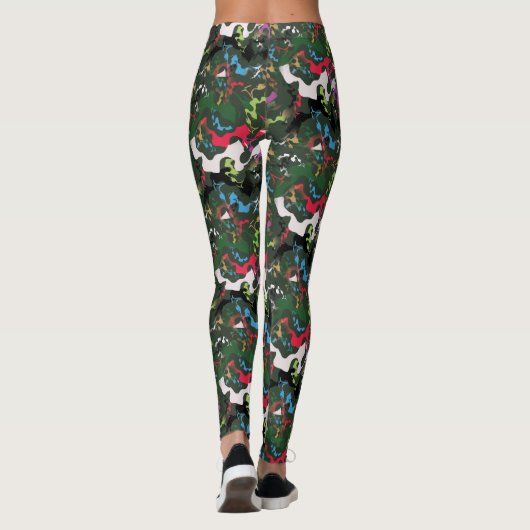 Concrete Canvas Bloom: Urban Oerwoud Leggings (Achterkant)