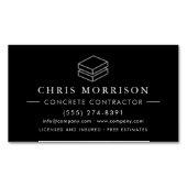 Concrete Cement Construction Services Magnetisch Visitekaartje (Voorkant)