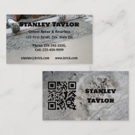 Concrete & Cement Solutions Custom QR Code Visitekaartje