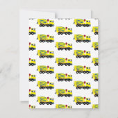 Concrete cement Truck Construction Kinder Children Notitiekaartje (Achterkant)