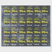 Concrete Cement Truck Construction Trucks & Name Cadeaupapier (Vlak)