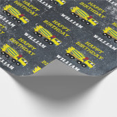 Concrete Cement Truck Construction Trucks & Name Cadeaupapier (Hoek)