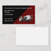 Concrete cementmixer Construction Visitekaartje (Voorkant / Achterkant)