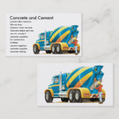 Concrete/cementmixer Construction Visitekaartje (Voorkant / Achterkant)