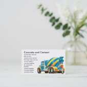 Concrete/cementmixer Construction Visitekaartje (Staand voorkant)