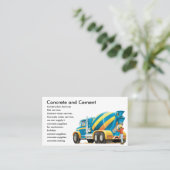 Concrete/cementmixer Construction Visitekaartje (Staand voorkant)