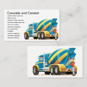 Concrete/cementmixer Construction Visitekaartje (Voorkant / Achterkant)