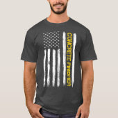 Concrete constructie van Amerikaanse vlaggen T-shirt (Voorkant)