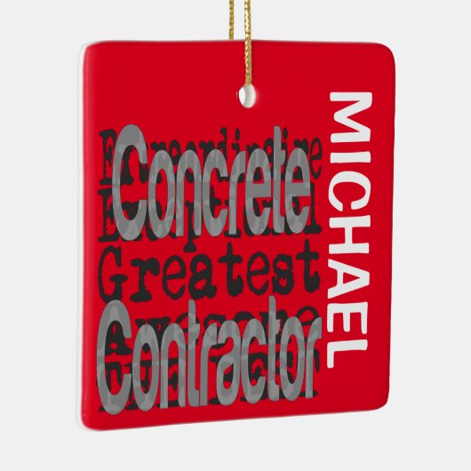 Concrete contractant, extraordinaire AANGEPASTE Keramisch Ornament (Rechts)