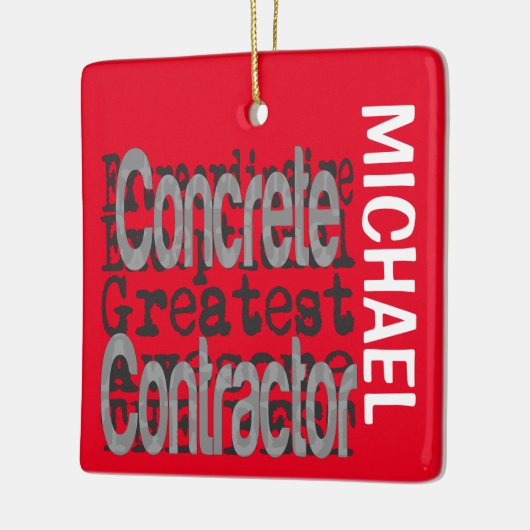 Concrete contractant, extraordinaire AANGEPASTE Keramisch Ornament (Links)