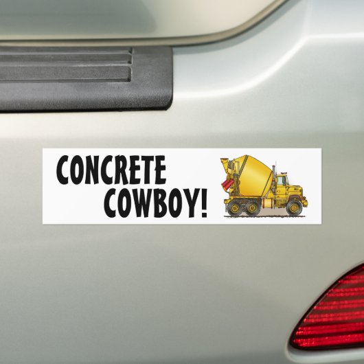 Concrete Cowboy Concrete Truck Bumpersticker (Op auto)