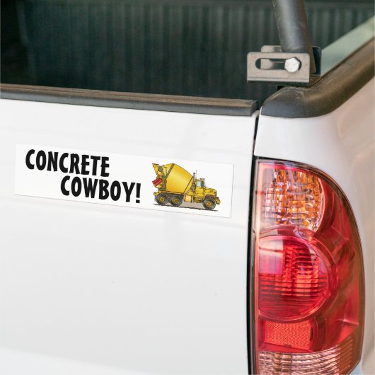 Concrete Cowboy Concrete Truck Bumpersticker (Op Truck)
