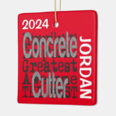 Concrete Cutter Extraordinaire CUSTOM Keramisch Ornament (Links)