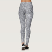 Concrete donkergrijze stone wandtextuurpatroon leggings (Achterkant)
