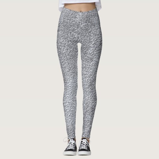 Concrete donkergrijze stone wandtextuurpatroon leggings (Voorkant)