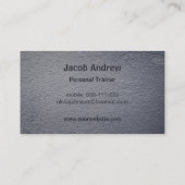 Concrete Faux Letterpress Fitness Personal Trainer Visitekaartje (Achterkant)