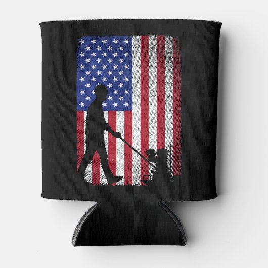 Concrete Finisher Amerikaanse vlag Patriottisch Blikjeskoeler (Voorkant)