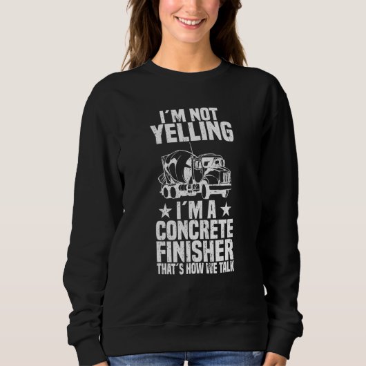 Concrete Finisher Construction Worker Laborer Ceme Trui (Voorkant)