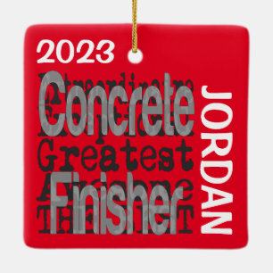 Concrete finisher Extraordinaire CUSTOM Keramisch Ornament
