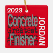 Concrete finisher Extraordinaire CUSTOM Keramisch Ornament (Voorkant)