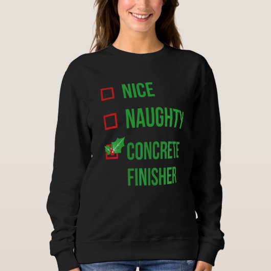 Concrete finisher Funny Pajama Kerstmis Trui (Voorkant)