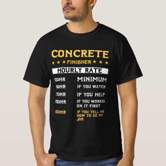Concrete finisher Uurly-cadeau Cementmixer  T-shirt (Voorkant)