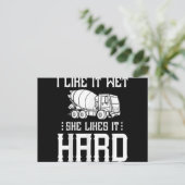 Concrete Finisher Worker Cement Mixer Truck Driver Feestdagenkaart (Staand voorkant)