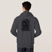 Concrete Gedachten: Urbane Graffiti Kunst Hoodie (Achterkant volledig)