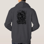 Concrete Gedachten: Urbane Graffiti Kunst Hoodie (Achterkant)