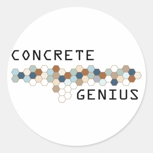 Concrete Genius Ronde Sticker (Voorkant)