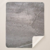 Concrete grey gray wall plaster sherpa deken (Voorkant)