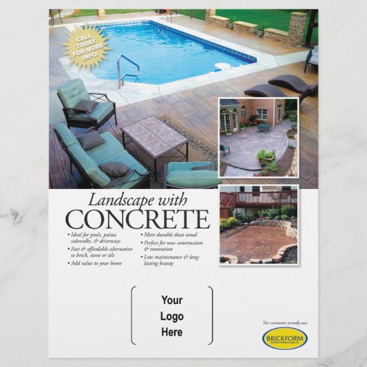 Concrete Landscaping Flyer met Brickform (Voorkant)