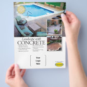 Concrete Landscaping Flyer met Brickform (Hand)