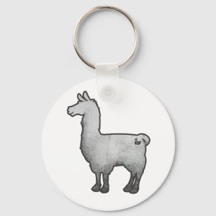 Concrete Llama Keychain