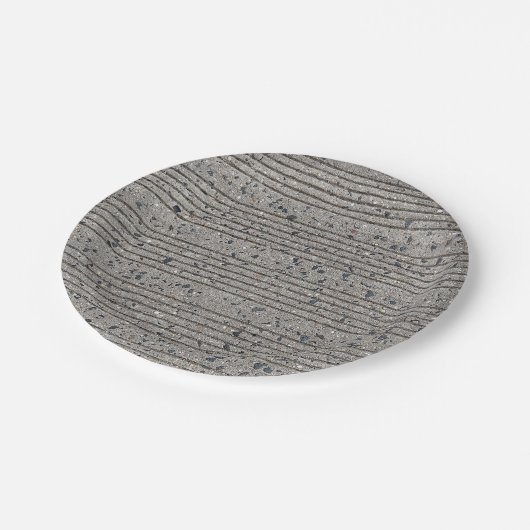 Concrete mijnbouw grijze cement sidewalk papieren bordje (Gekanteld)