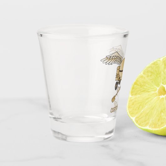 Concrete mixer beige shot glas (Links)