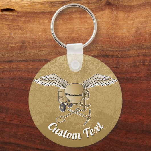 Concrete mixer beige Sleutelhanger (Voorkant)