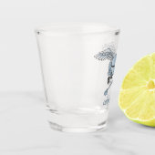Concrete mixer Blue-Grey Shot Glas (Links)