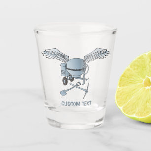 Concrete mixer Blue-Grey Shot Glas