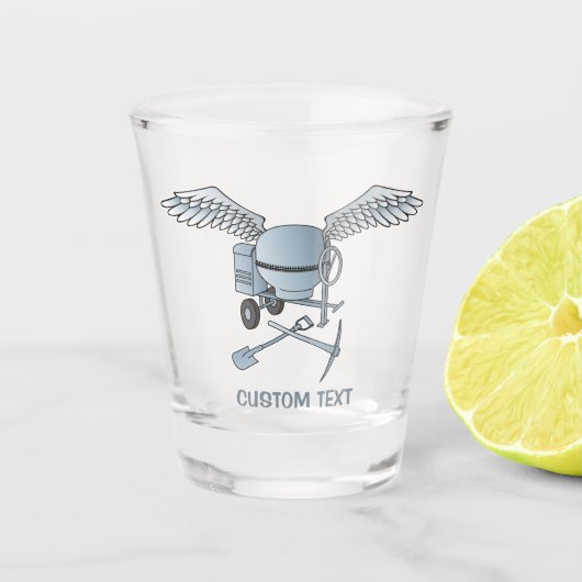 Concrete mixer Blue-Grey Shot Glas (Voorkant)