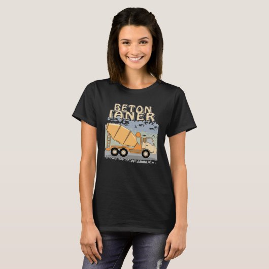 Concrete Mixer Construction Site Construction Work T-shirt (Voorkant volledig)