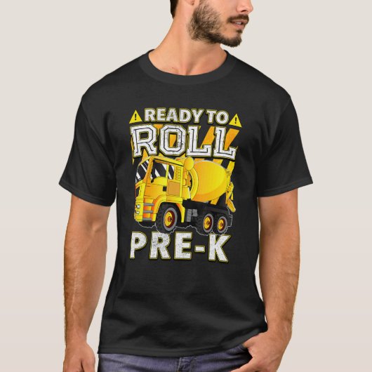 Concrete mixertruck gereed om vóór K te rollen T-shirt (Voorkant)