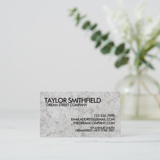 Concrete moderne professionele Visitekaartje (Staand voorkant)