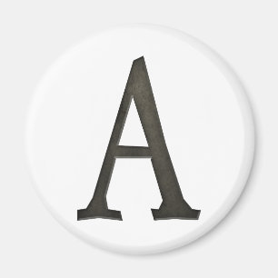 Concrete Monogram letter A Magneet