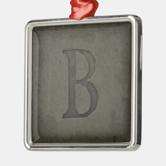 Concrete monogram letter B Metalen Ornament (Links)
