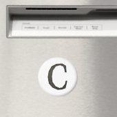 Concrete monogram letter C Magneet (Insitu (Vaatwasser))