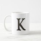 Concrete Monogram Letter K Koffiemok (Links)
