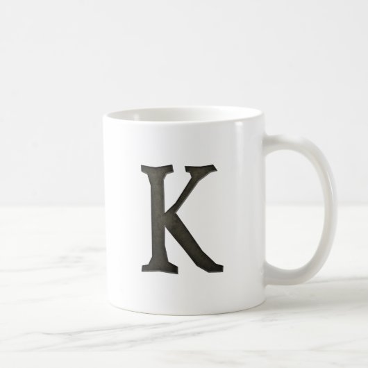 Concrete Monogram Letter K Koffiemok (Rechts)